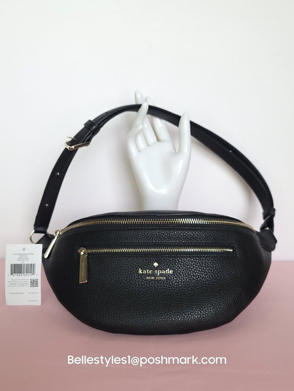 KATE SPADE Leila BELT Bag in Pebbled Leather – Black color⭐ - Picture 15 of 15